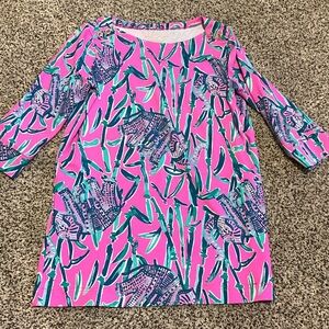 Lilly Pulitzer Pink and Teal Dress